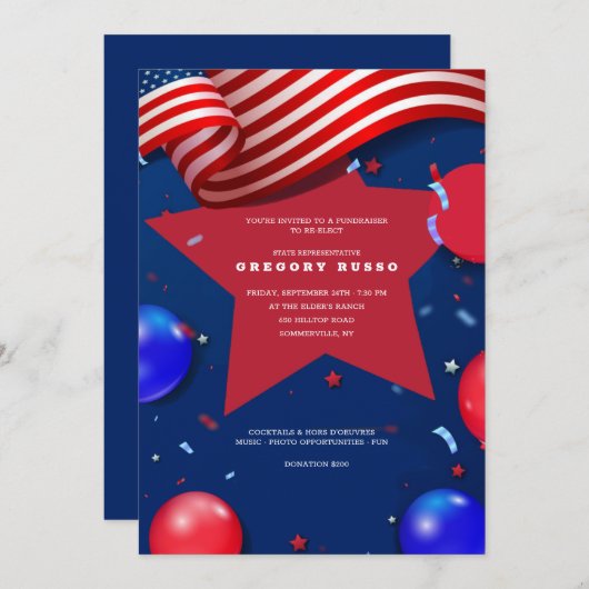 Patriottische elementen kaart (Voorkant / Achterkant)