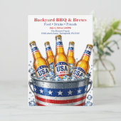 Patriottische Emmer Bier Feest - Vierde Juli Kaart (Staand voorkant)