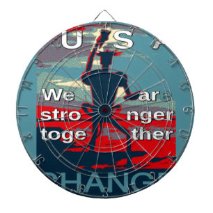 Patriottische empowering USA Verandering, samen st Dartbord