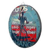 Patriottische empowering USA Verandering, samen st Dartbord (Voorkant Rechts)