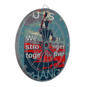 Patriottische empowering USA Verandering, samen st Dartbord (Voorkant Links)