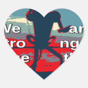 Patriottische empowering USA Verandering, samen st Hart Sticker