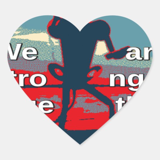 Patriottische empowering USA Verandering, samen st Hart Sticker (Voorkant)