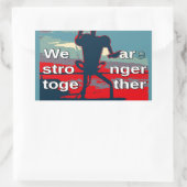 Patriottische empowering USA Verandering, samen st Rechthoekige Sticker (Tas)