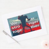 Patriottische empowering USA Verandering, samen st Rechthoekige Sticker (Envelop)