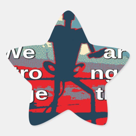 Patriottische empowering USA Verandering, samen st Ster Sticker (Voorkant)
