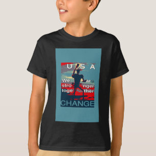 Patriottische empowering USA Verandering, samen st T-shirt