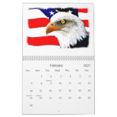 Patriottische en Eagle Wall Agenda Kalender (Feb 2027)