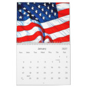 Patriottische en Eagle Wall Agenda Kalender (Jan 2027)