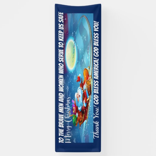 Patriottische en eerste-reactionaire kerst spandoek (Verticaal)