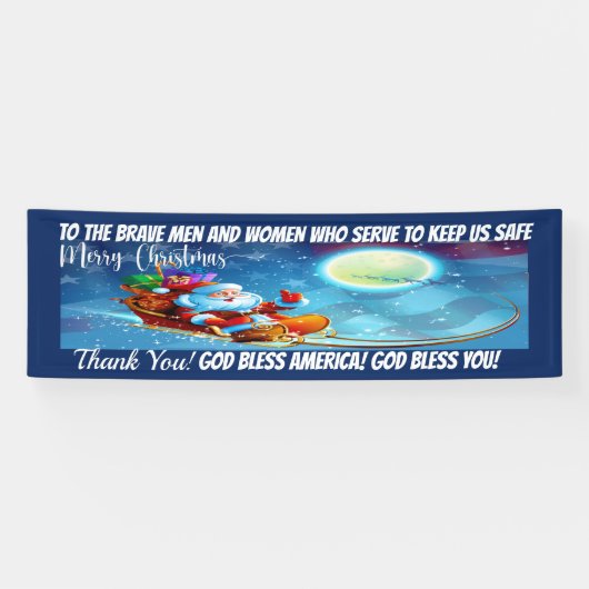 Patriottische en eerste-reactionaire kerst spandoek (Horizontaal)