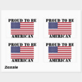 Patriottische en krachtige trots om Amerikaans te Rechthoekige Sticker (Vel)