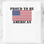 Patriottische en krachtige trots om Amerikaans te Rechthoekige Sticker (Tas)