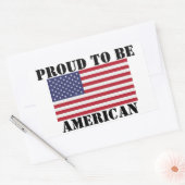 Patriottische en krachtige trots om Amerikaans te Rechthoekige Sticker (Envelop)