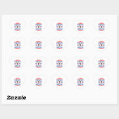 Patriottische Engelse buldog hond Hart Sticker (Vel)