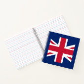 Patriottische Engelse vlag Notitieboek (Binnen)