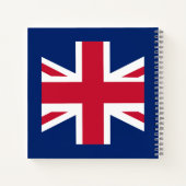 Patriottische Engelse vlag Notitieboek (Achterkant)