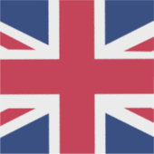 Patriottische Engelse Vlag Sticker (Voorkant)