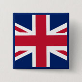Patriottische Engelse vlag Vierkante Button 5,1 Cm (Voorkant)