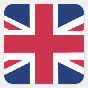 Patriottische Engelse vlag Vierkante Sticker