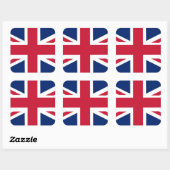 Patriottische Engelse vlag Vierkante Sticker (Vel)