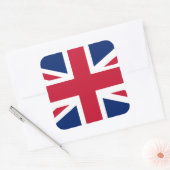 Patriottische Engelse vlag Vierkante Sticker (Envelop)