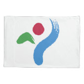 Patriottische enkele kussensloop met vlag van Seou (Achterkant)