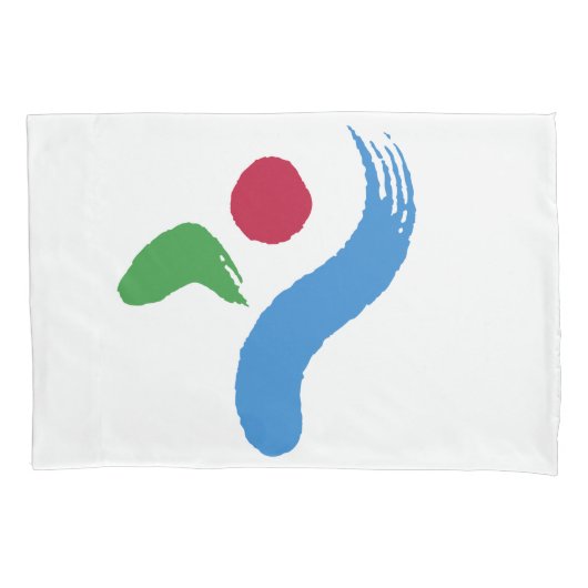 Patriottische enkele kussensloop met vlag van Seou (Voorkant)