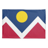 Patriottische enkele kussensloop vlag van Denver (Achterkant)