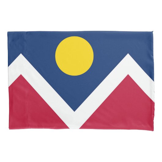 Patriottische enkele kussensloop vlag van Denver (Voorkant)