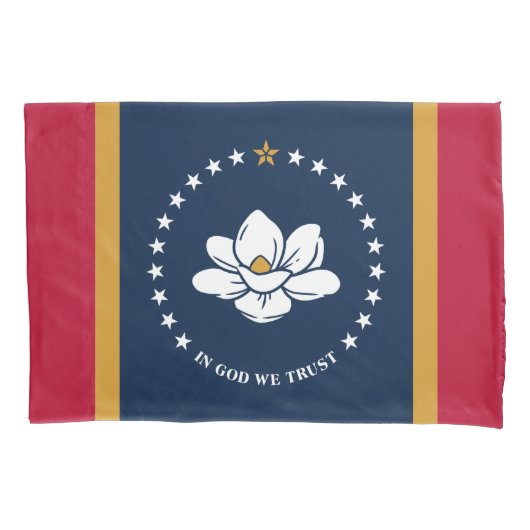 Patriottische enkele kussensloop, vlag van Mississ Kussensloop (Voorkant)