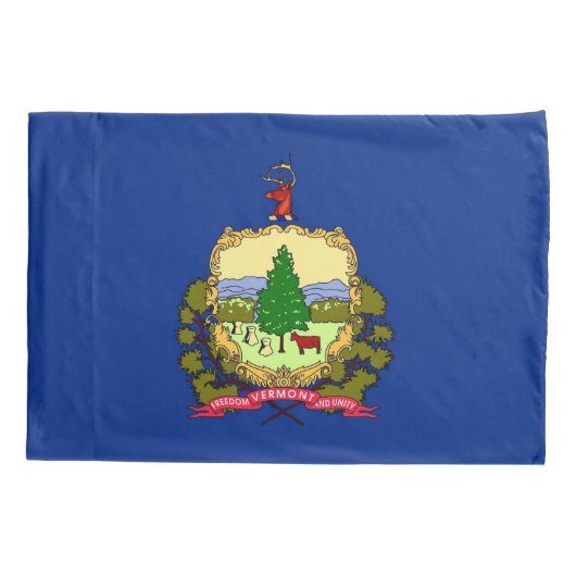 Patriottische enkele kussensloop vlag van Vermont (Achterkant)