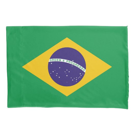 Patriottische enkelvoudige Kussensloop van Brazili (Voorkant)