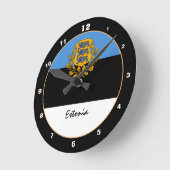 Patriottische Estse vlag, Estland, thuis/ontwerp Ronde Klok (Hoek)