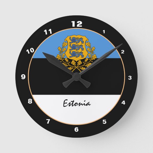 Patriottische Estse vlag, Estland, thuis/ontwerp Ronde Klok (Voorkant)