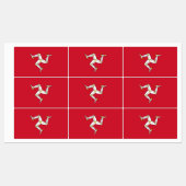 Patriottische etiketten met de vlag van het eiland labels