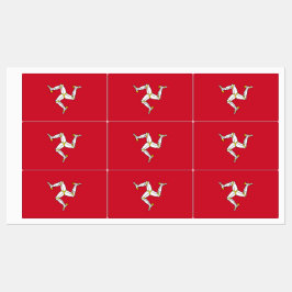 Patriottische etiketten met de vlag van het eiland labels