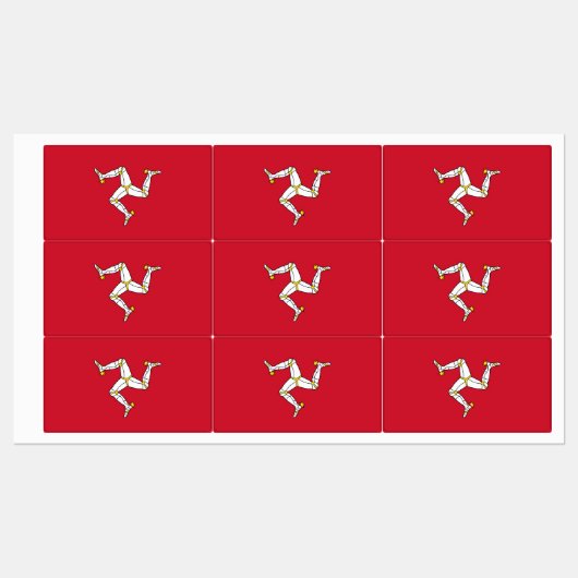 Patriottische etiketten met de vlag van het eiland labels (Vel)