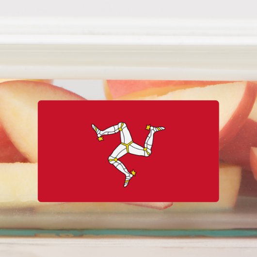 Patriottische etiketten met de vlag van het eiland labels (Aangebracht)