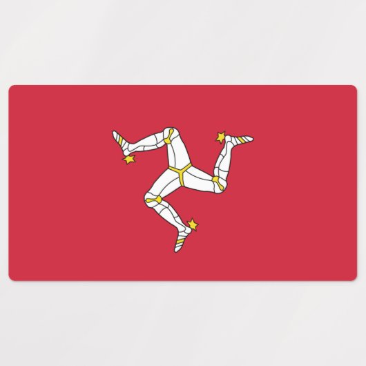 Patriottische etiketten met de vlag van het eiland labels