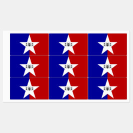Patriottische etiketten met de vlag van San Antoni Labels