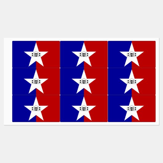 Patriottische etiketten met de vlag van San Antoni Labels (Vel)