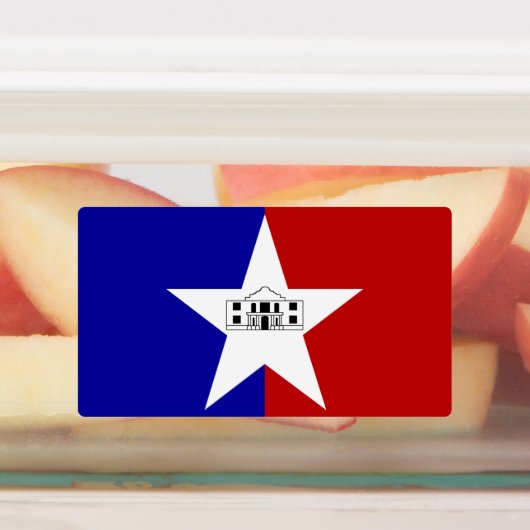 Patriottische etiketten met de vlag van San Antoni Labels (Aangebracht)