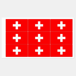 Patriottische etiketten met de vlag van Zwitserlan Labels