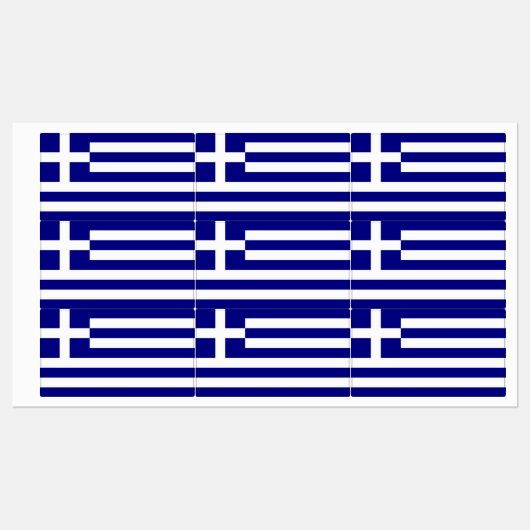 Patriottische etiketten met Griekse vlag Labels (Vel)