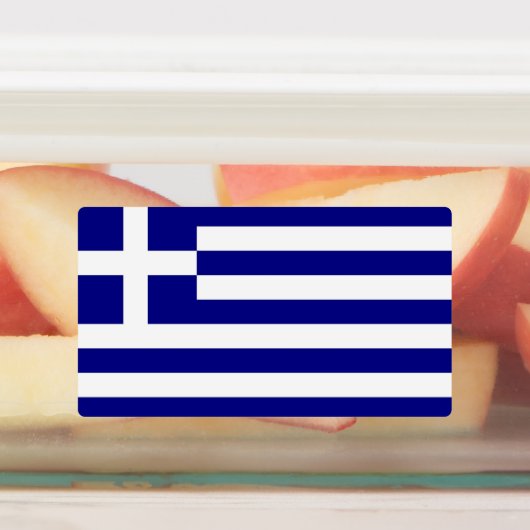 Patriottische etiketten met Griekse vlag Labels (Aangebracht)