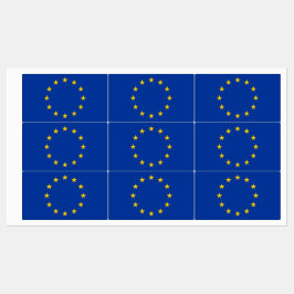 Patriottische etiketten met vlag van de Europese U Labels