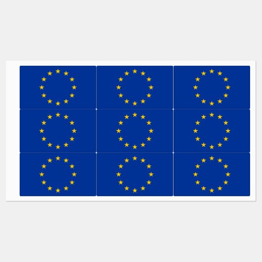 Patriottische etiketten met vlag van de Europese U Labels (Vel)