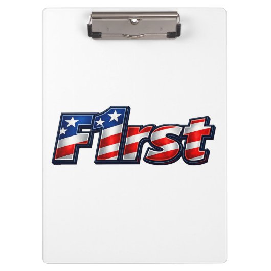 Patriottische F1rst Vlag Ontwerp Klembord (Voorkant)