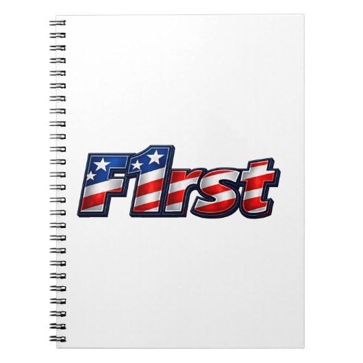 Patriottische F1rst Vlagontwerp Notitieboek (Voorkant)